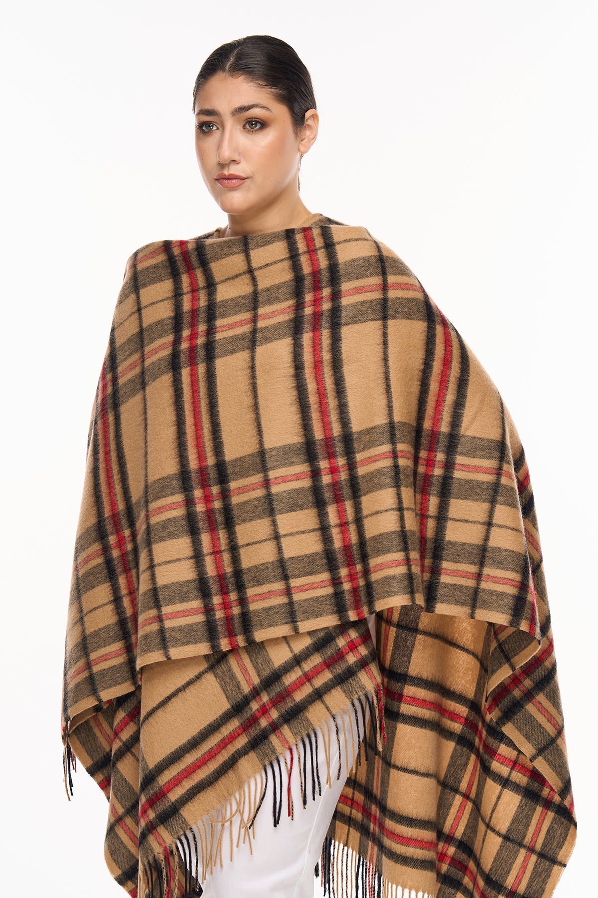 Lucchi Italy Luxury Cape/Poncho EC Check Exclusive Iconic Design