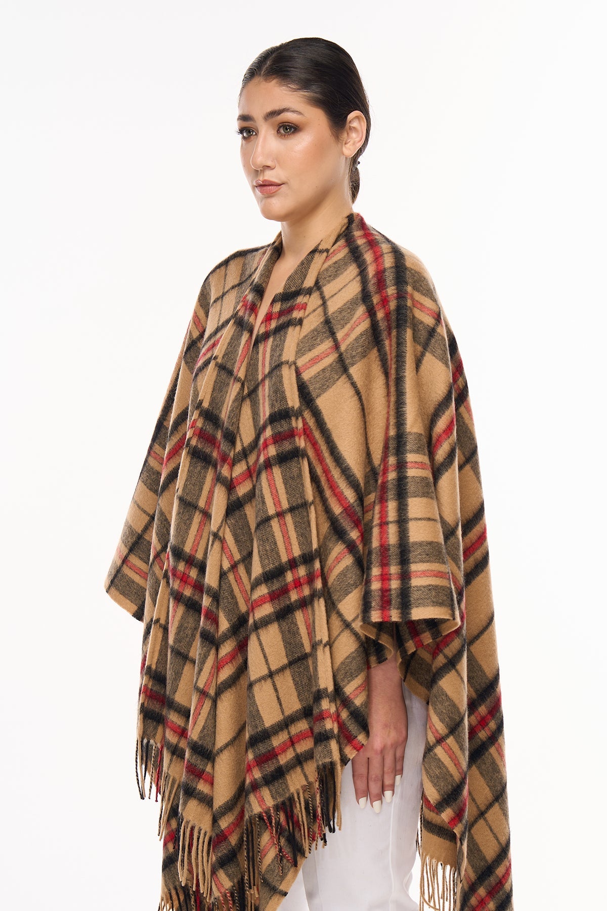 Lucchi Italy Luxury Cape/Poncho EC Check Exclusive Iconic Design