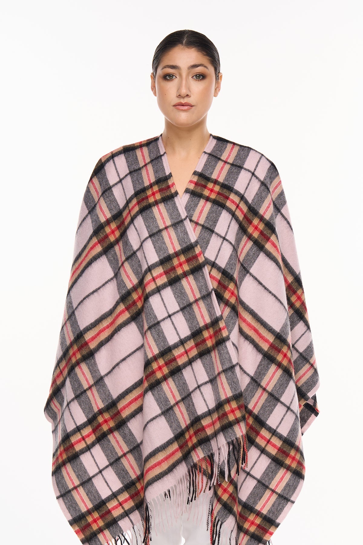 Lucchi Italy Luxury Cape/Poncho EC Check Exclusive Iconic Design