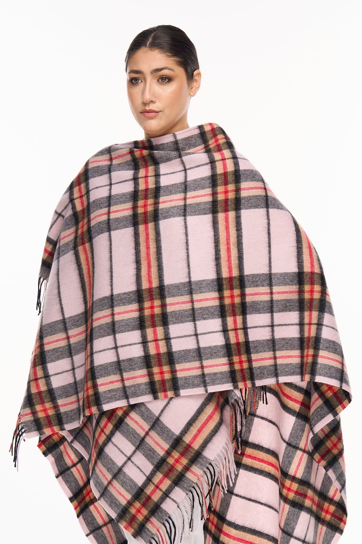 Lucchi Italy Luxury Cape/Poncho EC Check Exclusive Iconic Design