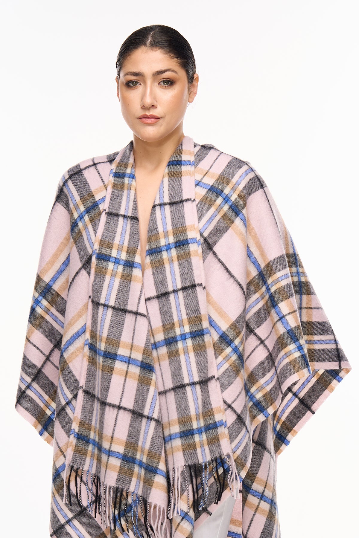 Lucchi Italy Luxury Cape/Poncho EC Check Exclusive Iconic Design