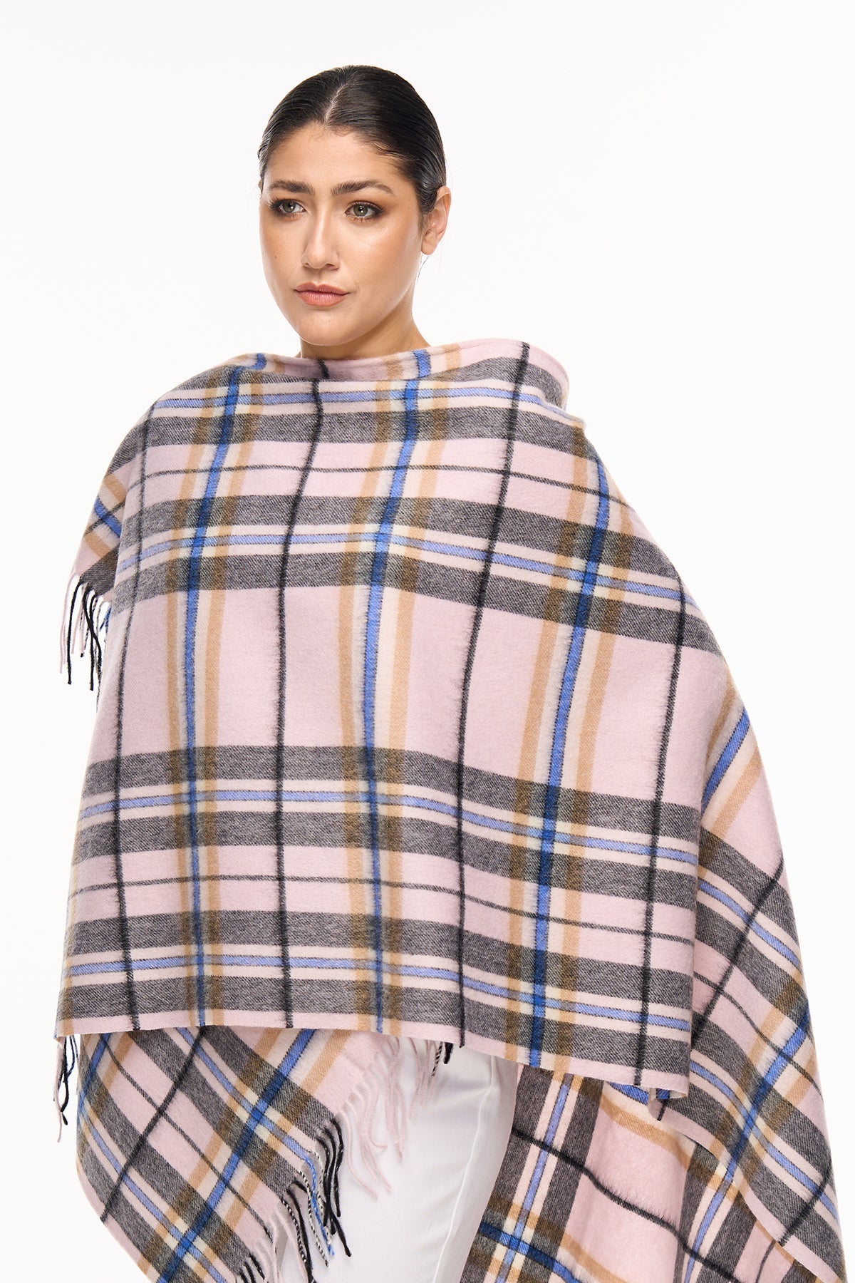 Lucchi Italy Luxury Cape/Poncho EC Check Exclusive Iconic Design