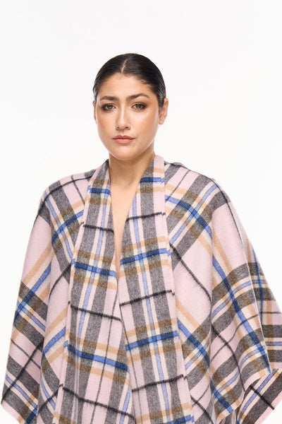 Lucchi Italy Luxury Cape/Poncho EC Check Exclusive Iconic Design