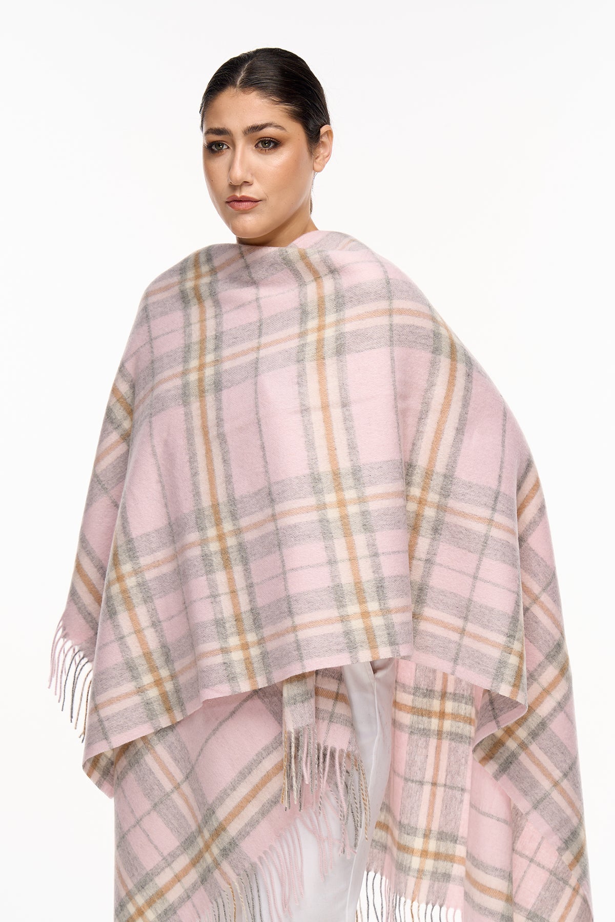 Lucchi Italy Luxury Cape/Poncho EC Check Exclusive Iconic Design