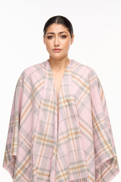 Lucchi Italy Luxury Cape/Poncho EC Check Exclusive Iconic Design