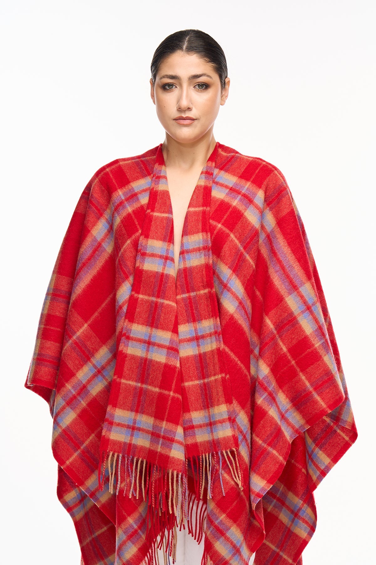 Lucchi Italy Luxury Cape/Poncho EC Check Exclusive Iconic Design