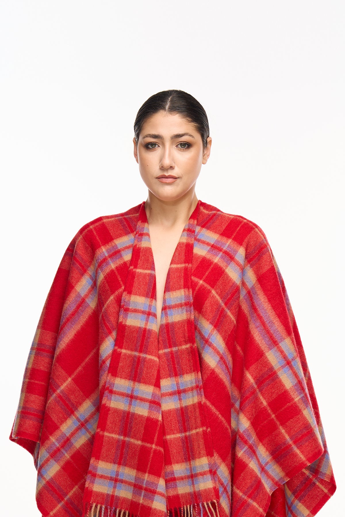 Lucchi Italy Luxury Cape/Poncho EC Check Exclusive Iconic Design