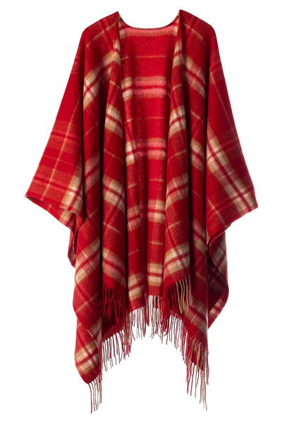Lucchi Italy Luxury Cape/Poncho EC Check Exclusive Iconic Design