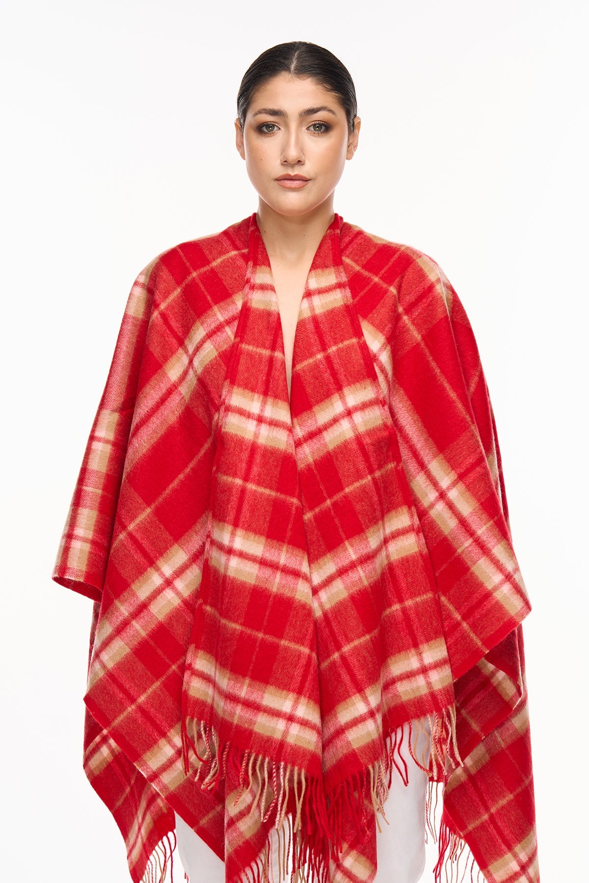 Lucchi Italy Luxury Cape/Poncho EC Check Exclusive Iconic Design