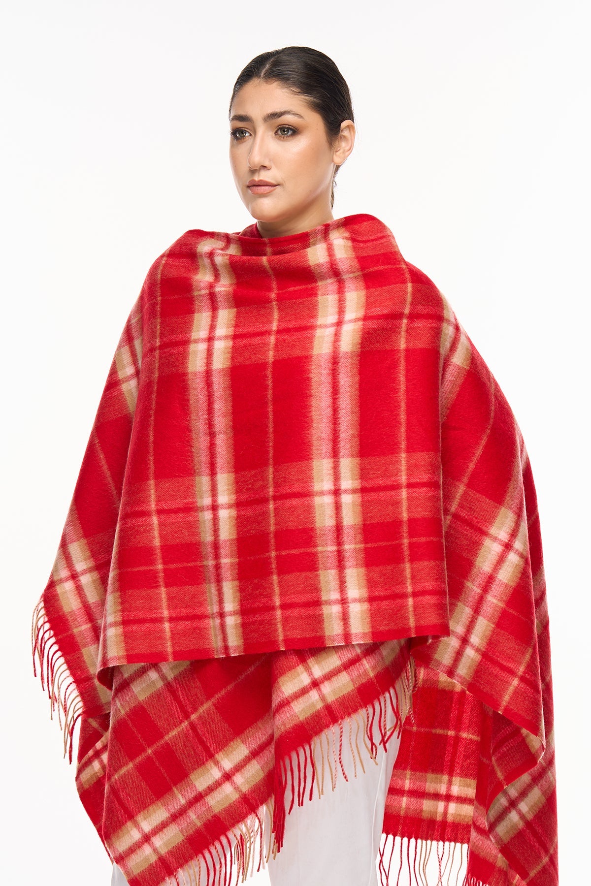 Lucchi Italy Luxury Cape/Poncho EC Check Exclusive Iconic Design