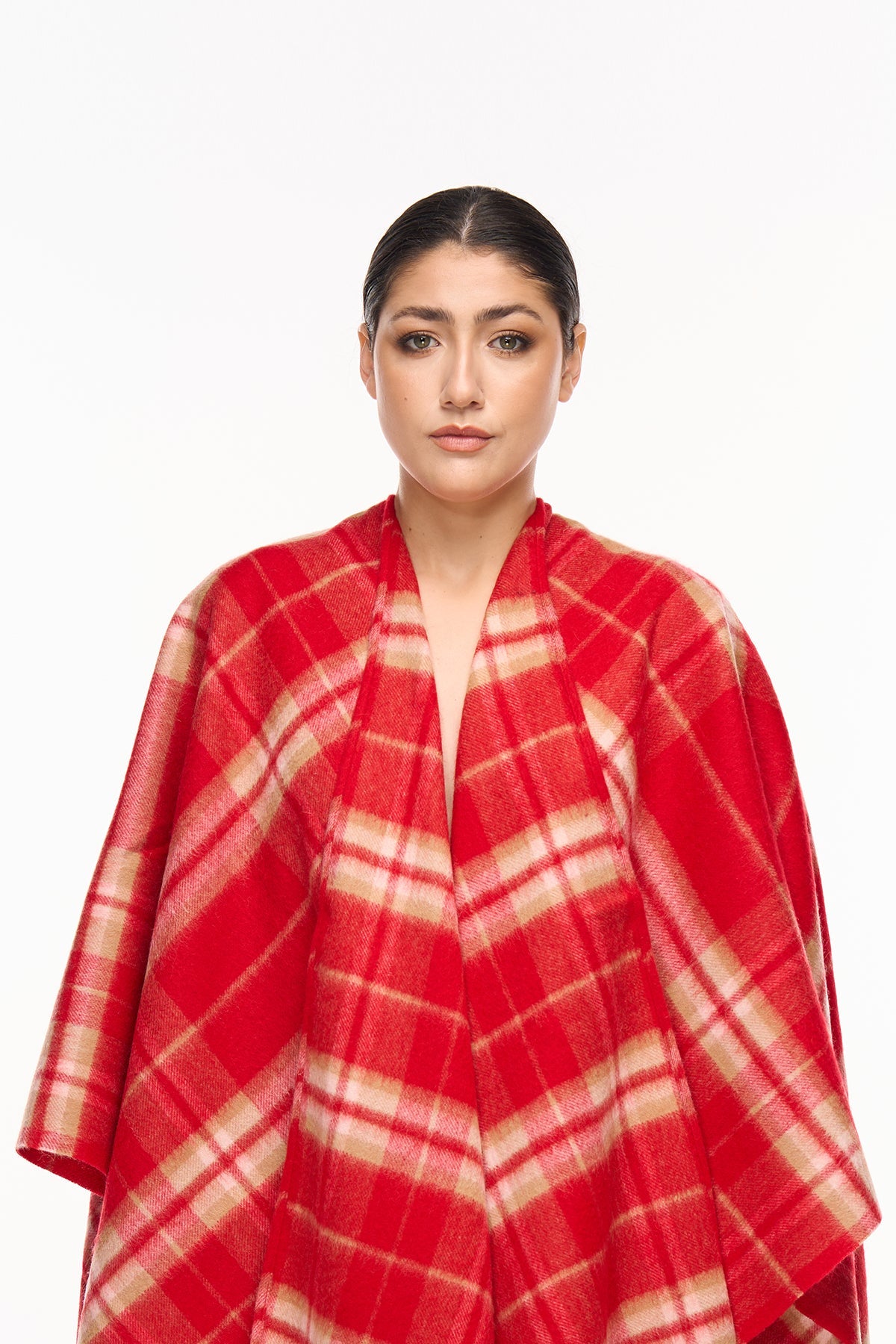 Lucchi Italy Luxury Cape/Poncho EC Check Exclusive Iconic Design
