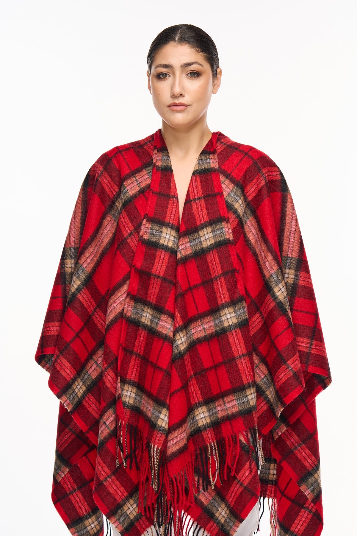 Lucchi Italy Luxury Cape/Poncho EC Check Exclusive Iconic Design