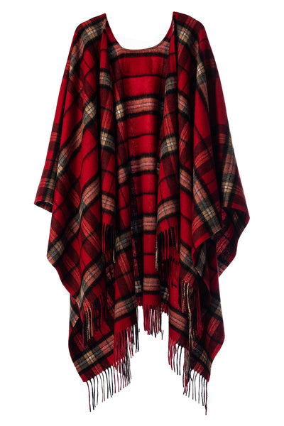 Lucchi Italy Luxury Cape/Poncho EC Check Exclusive Iconic Design