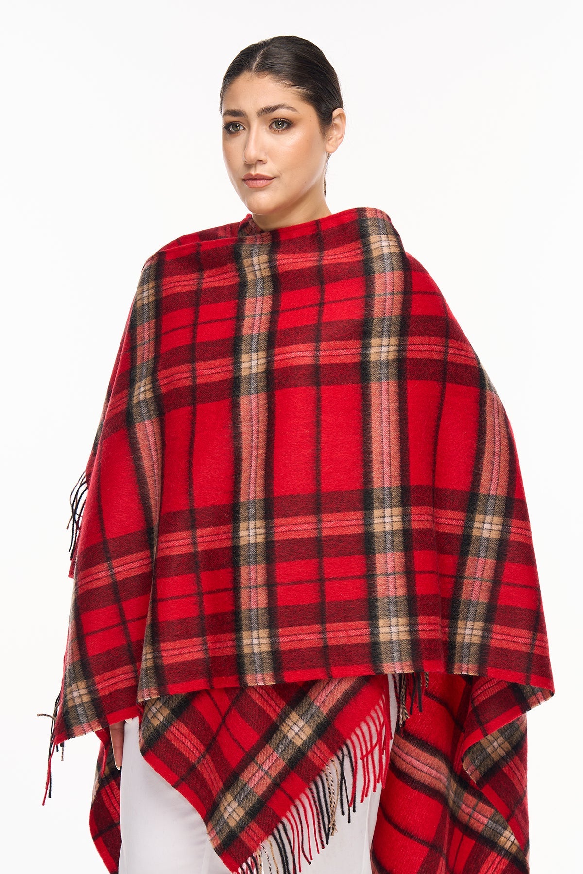 Lucchi Italy Luxury Cape/Poncho EC Check Exclusive Iconic Design