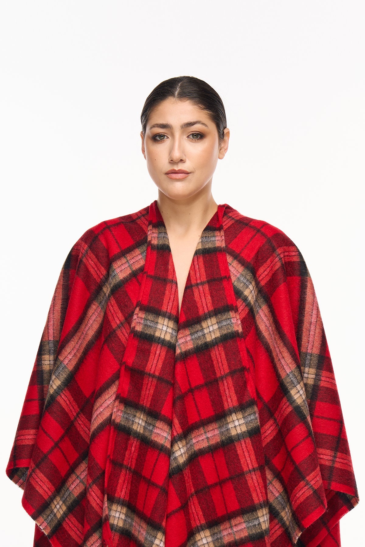 Lucchi Italy Luxury Cape/Poncho EC Check Exclusive Iconic Design