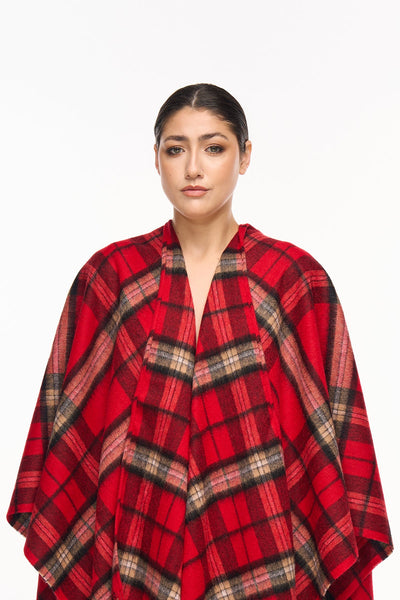 Lucchi Italy Luxury Cape/Poncho EC Check Exclusive Iconic Design