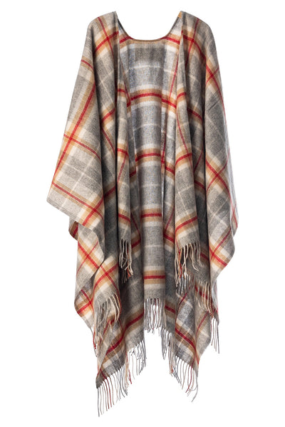 Lucchi Italy Luxury Cape/Poncho EC Check Exclusive Iconic Design