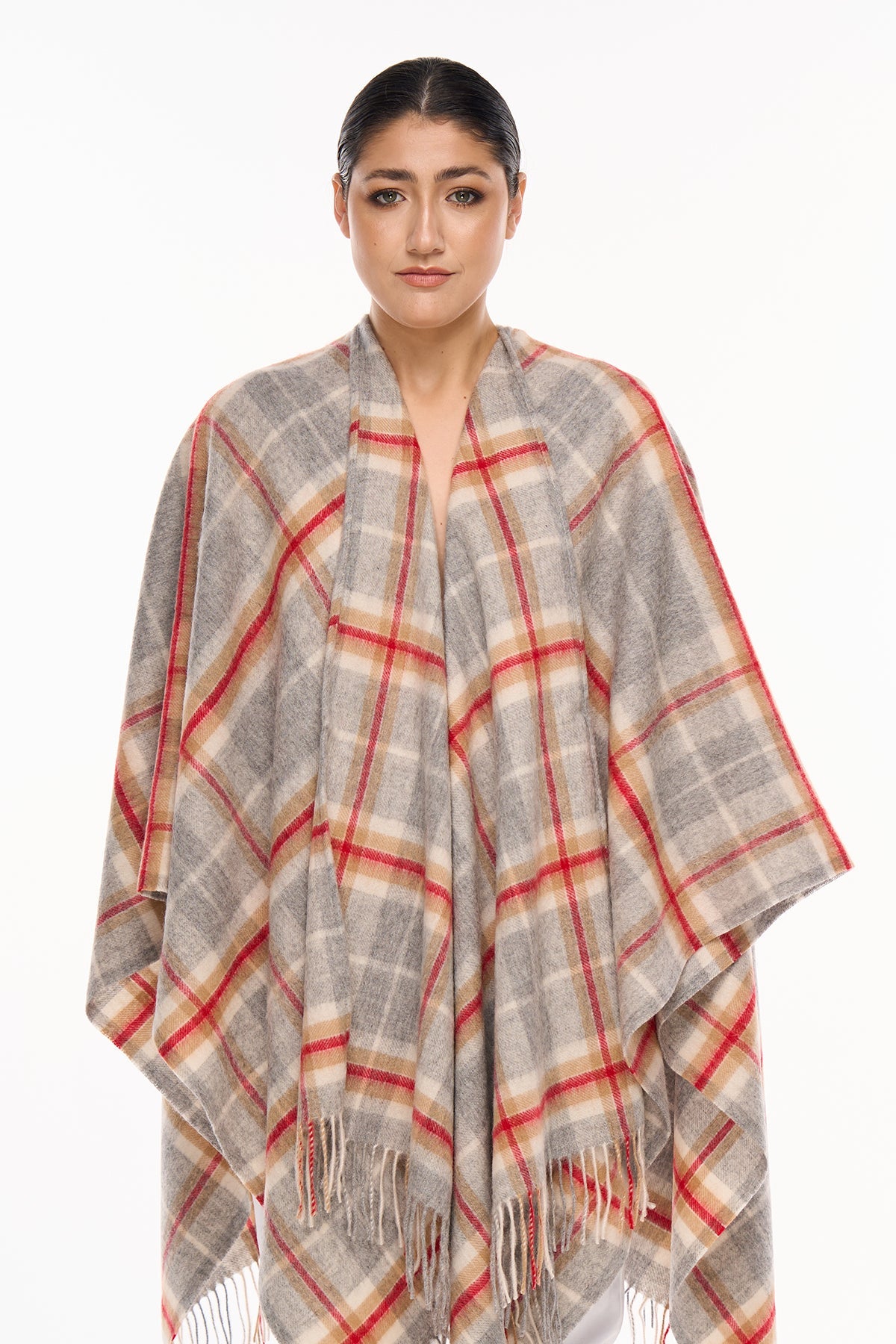 Lucchi Italy Luxury Cape/Poncho EC Check Exclusive Iconic Design