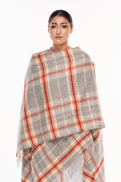 Lucchi Italy Luxury Cape/Poncho EC Check Exclusive Iconic Design