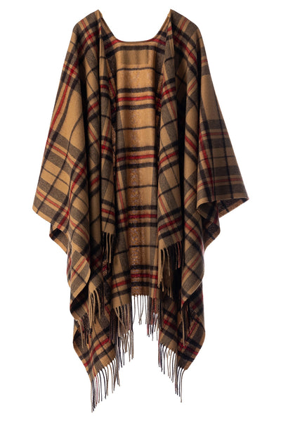 Lucchi Italy Luxury Cape/Poncho EC Check Exclusive Iconic Design