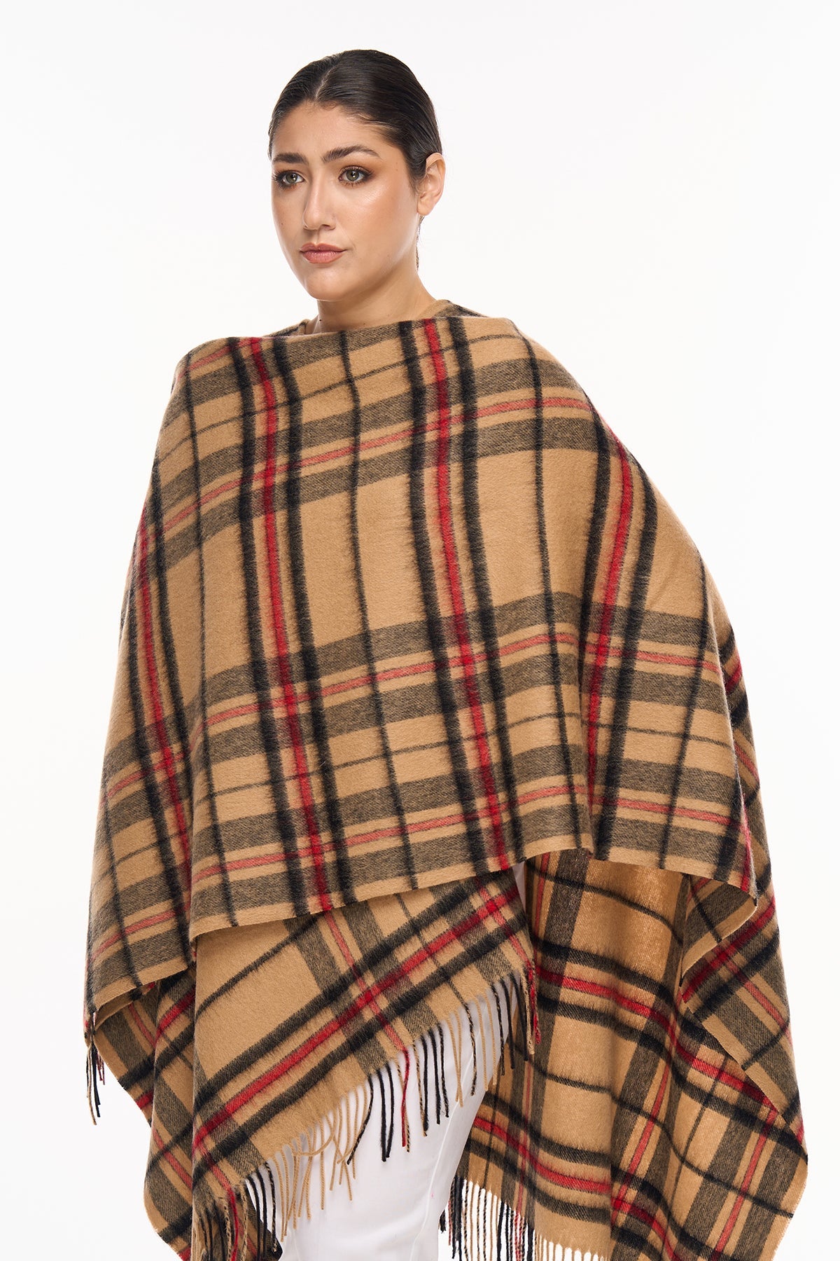 Lucchi Italy Luxury Cape/Poncho EC Check Exclusive Iconic Design