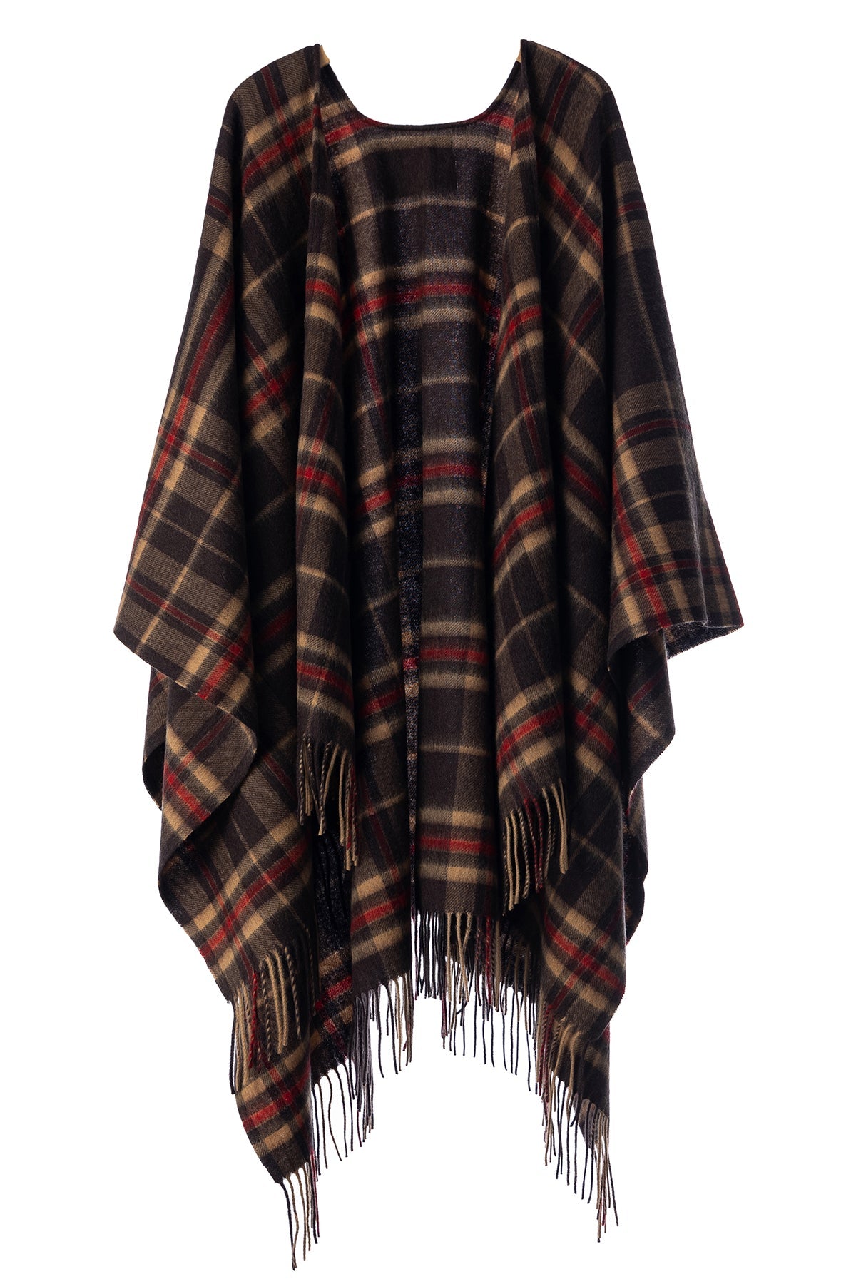 Lucchi Italy Luxury Cape/Poncho EC Check Exclusive Iconic Design