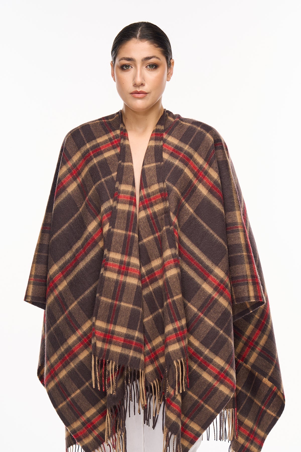 Lucchi Italy Luxury Cape/Poncho EC Check Exclusive Iconic Design