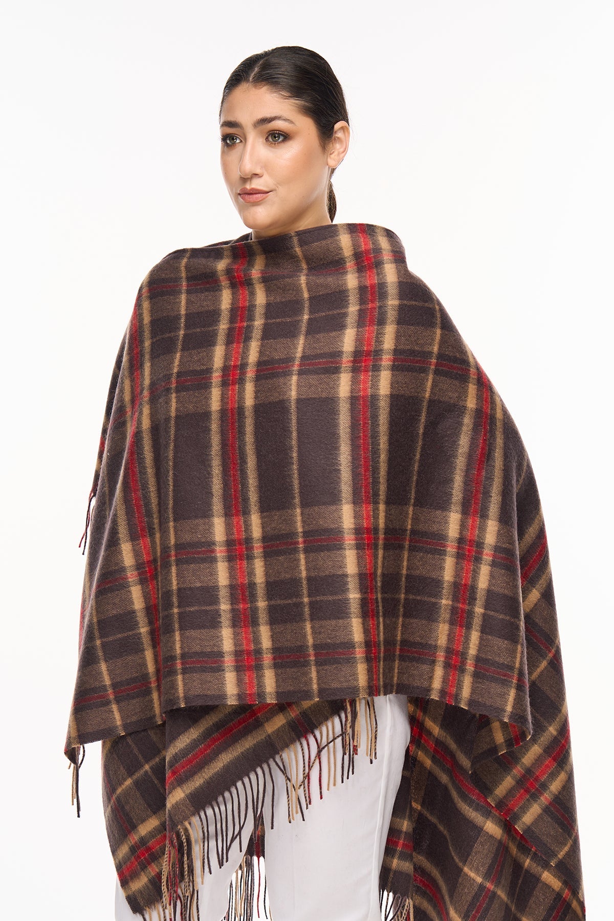 Lucchi Italy Luxury Cape/Poncho EC Check Exclusive Iconic Design