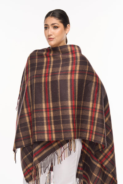 Lucchi Italy Luxury Cape/Poncho EC Check Exclusive Iconic Design