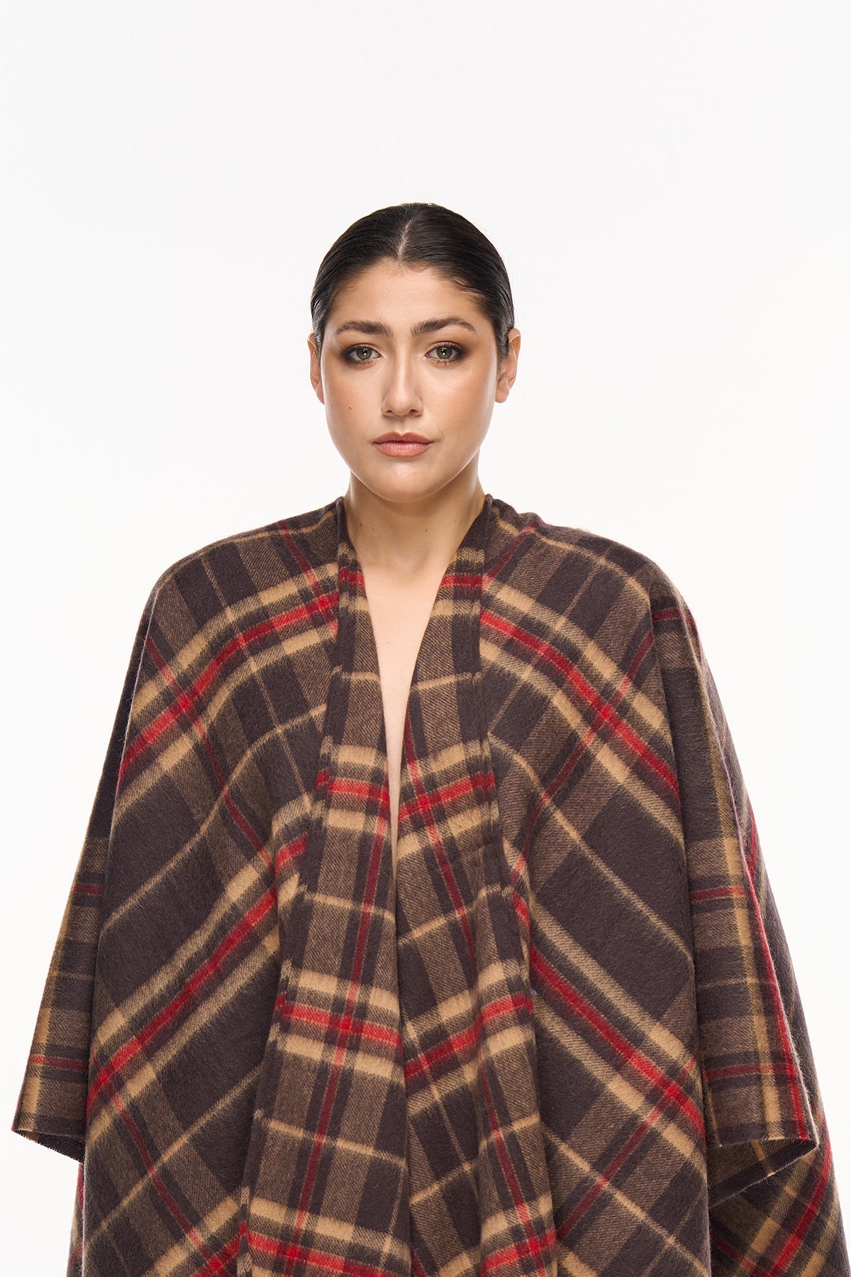 Lucchi Italy Luxury Cape/Poncho EC Check Exclusive Iconic Design