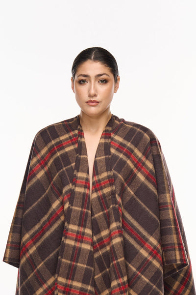Lucchi Italy Luxury Cape/Poncho EC Check Exclusive Iconic Design