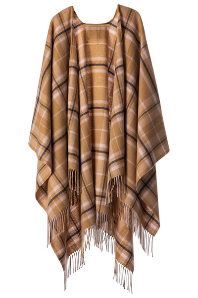 Lucchi Italy Luxury Cape/Poncho EC Check Exclusive Iconic Design