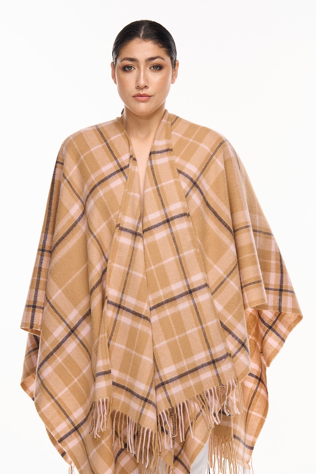 Lucchi Italy Luxury Cape/Poncho EC Check Exclusive Iconic Design