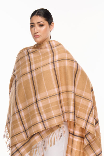 Lucchi Italy Luxury Cape/Poncho EC Check Exclusive Iconic Design