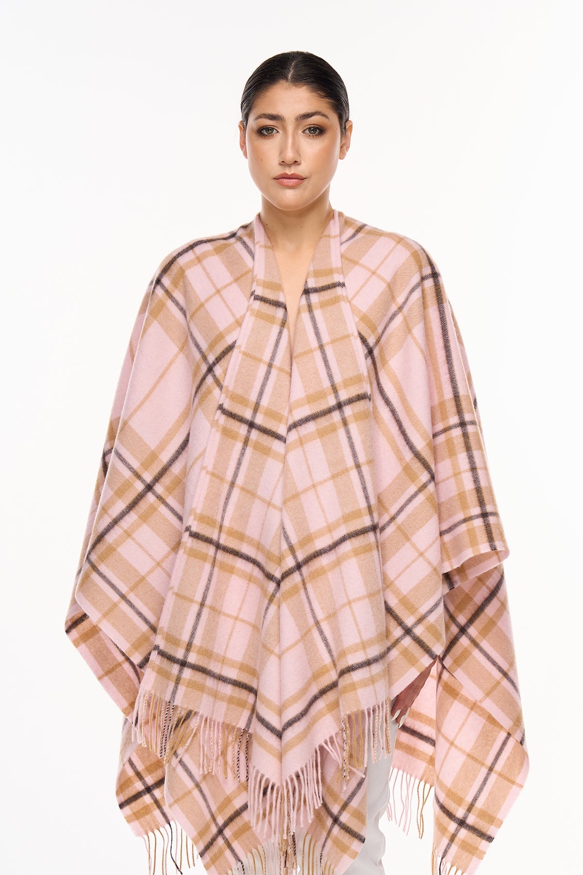 Lucchi Italy Luxury Cape/Poncho EC Check Exclusive Iconic Design