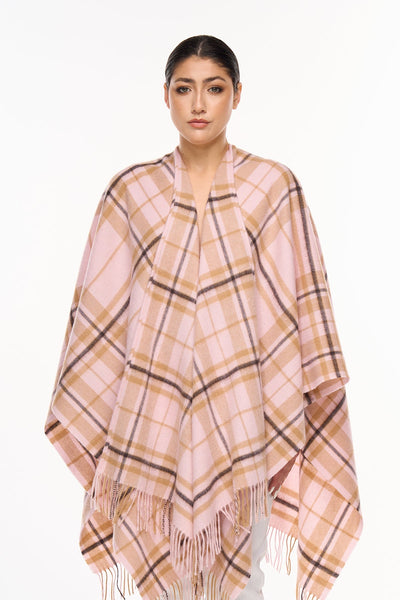 Lucchi Italy Luxury Cape/Poncho EC Check Exclusive Iconic Design