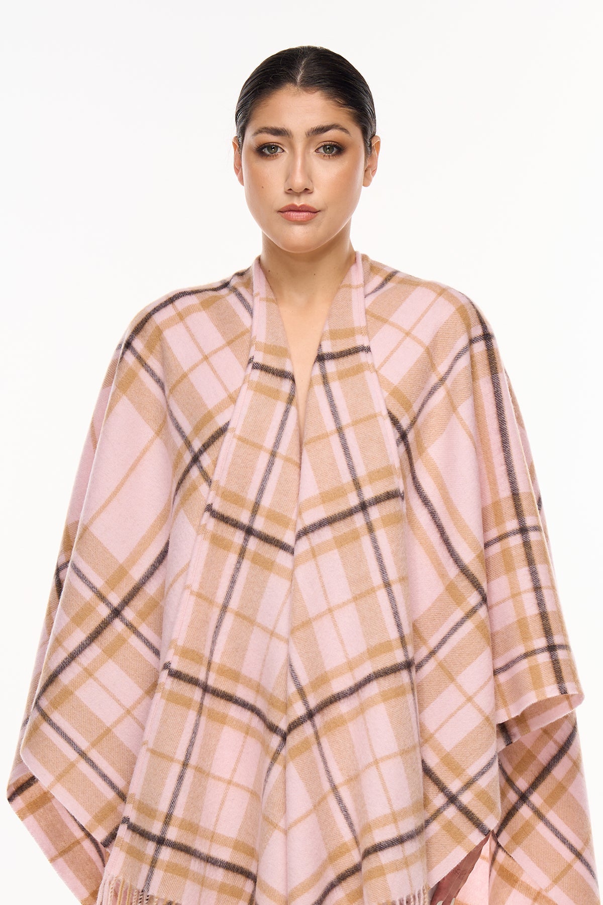 Lucchi Italy Luxury Cape/Poncho EC Check Exclusive Iconic Design