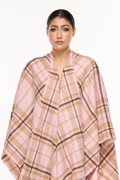 Lucchi Italy Luxury Cape/Poncho EC Check Exclusive Iconic Design