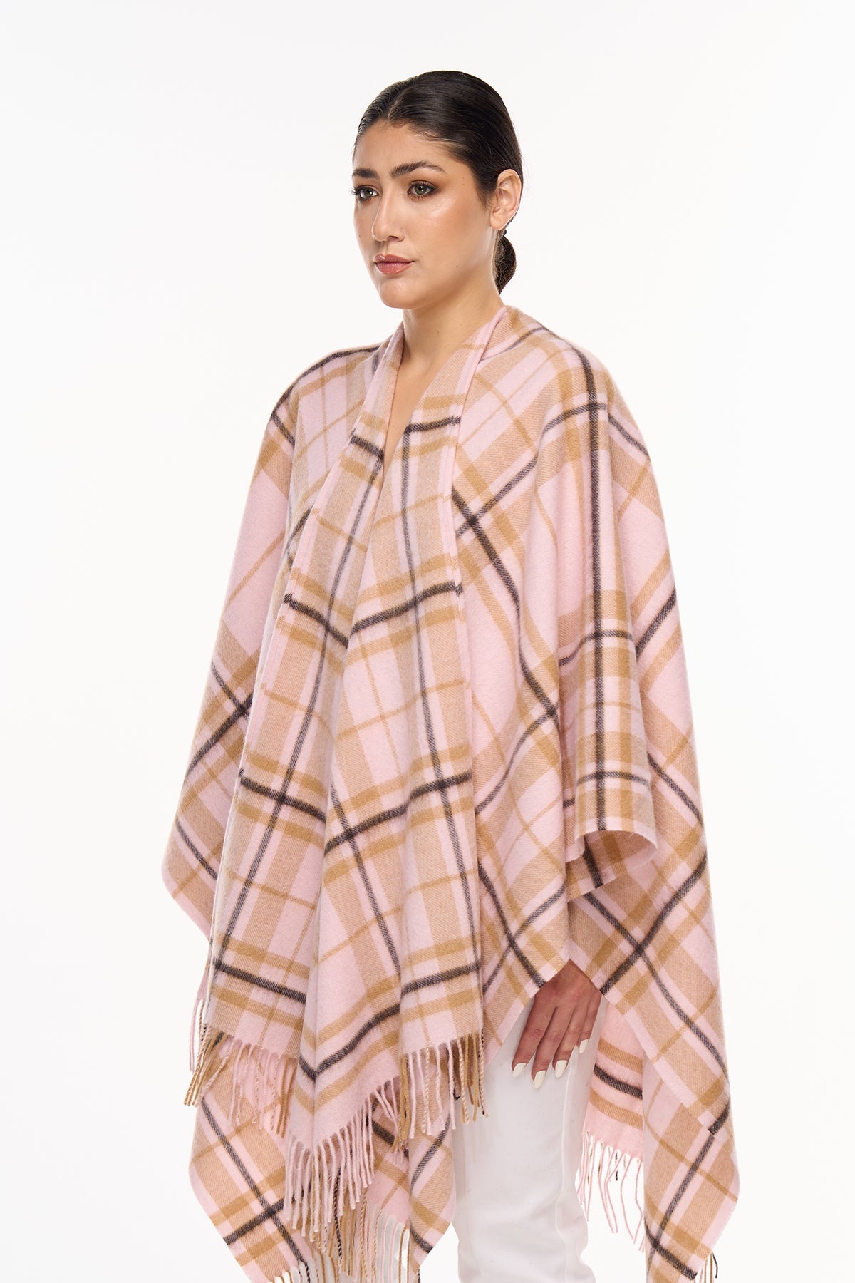 Lucchi Italy Luxury Cape/Poncho EC Check Exclusive Iconic Design