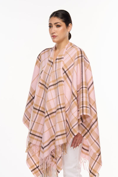 Lucchi Italy Luxury Cape/Poncho EC Check Exclusive Iconic Design