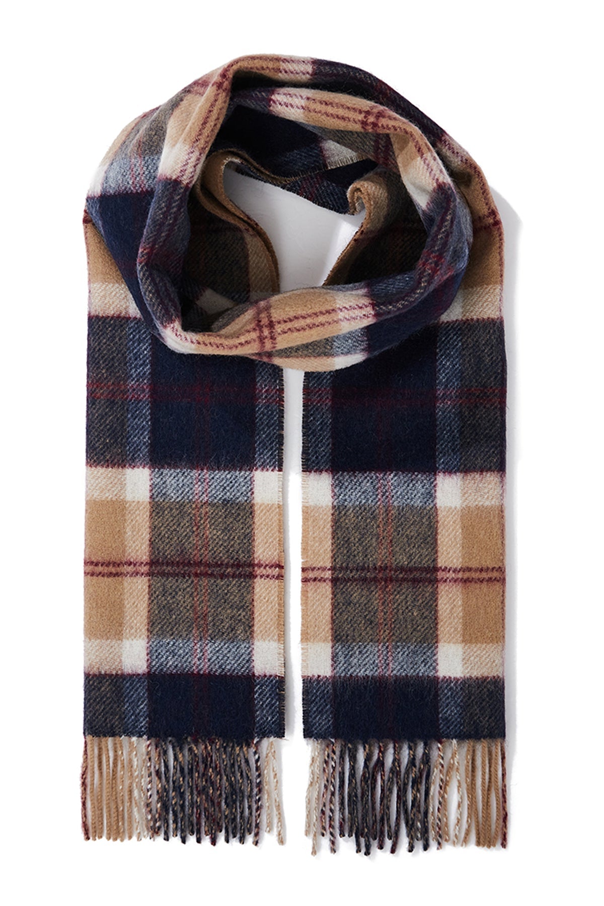 Lucchi Italy Scarves Bannockbane Navy Clan 100% Pure Lambswool