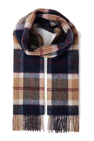 Lucchi Italy Scarves Bannockbane Navy Clan 100% Pure Lambswool