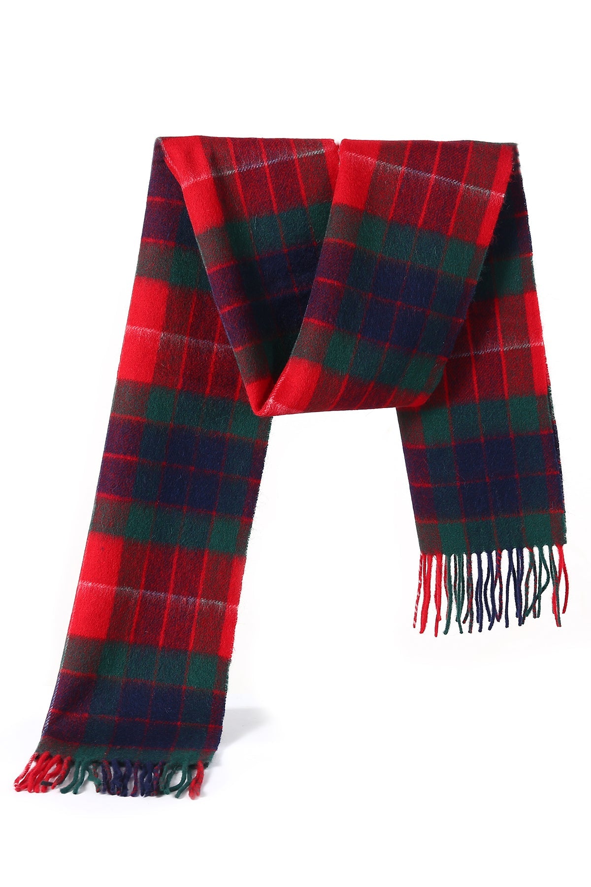 Lucchi Italy Scarves Fraser Red Clan 100% Pure Extra Fine Lambswool
