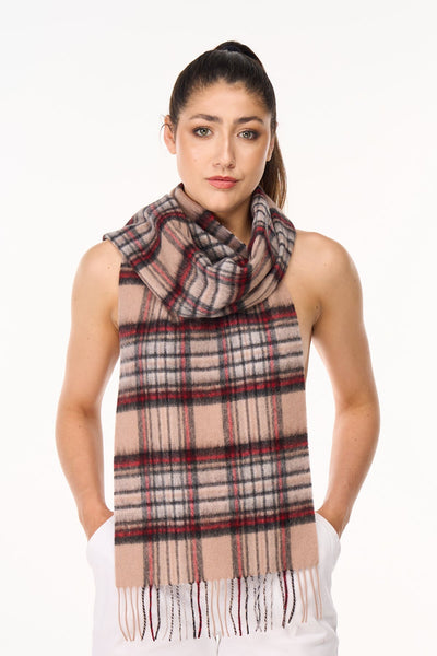 Lucchi Italy 100% Pure Cashmere Scarves Stewart Camel Clan