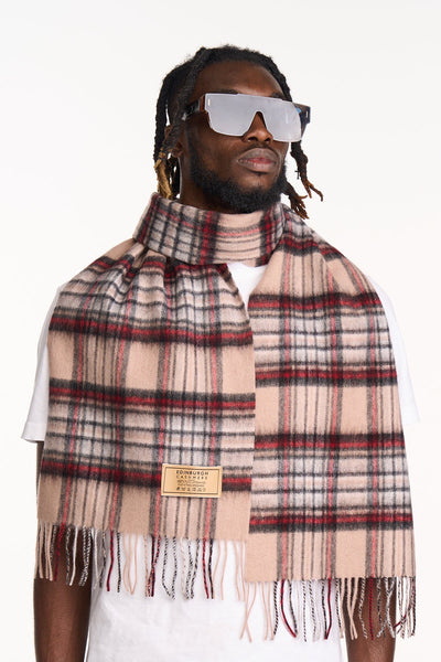 Lucchi Italy 100% Pure Cashmere Scarves Stewart Camel Clan