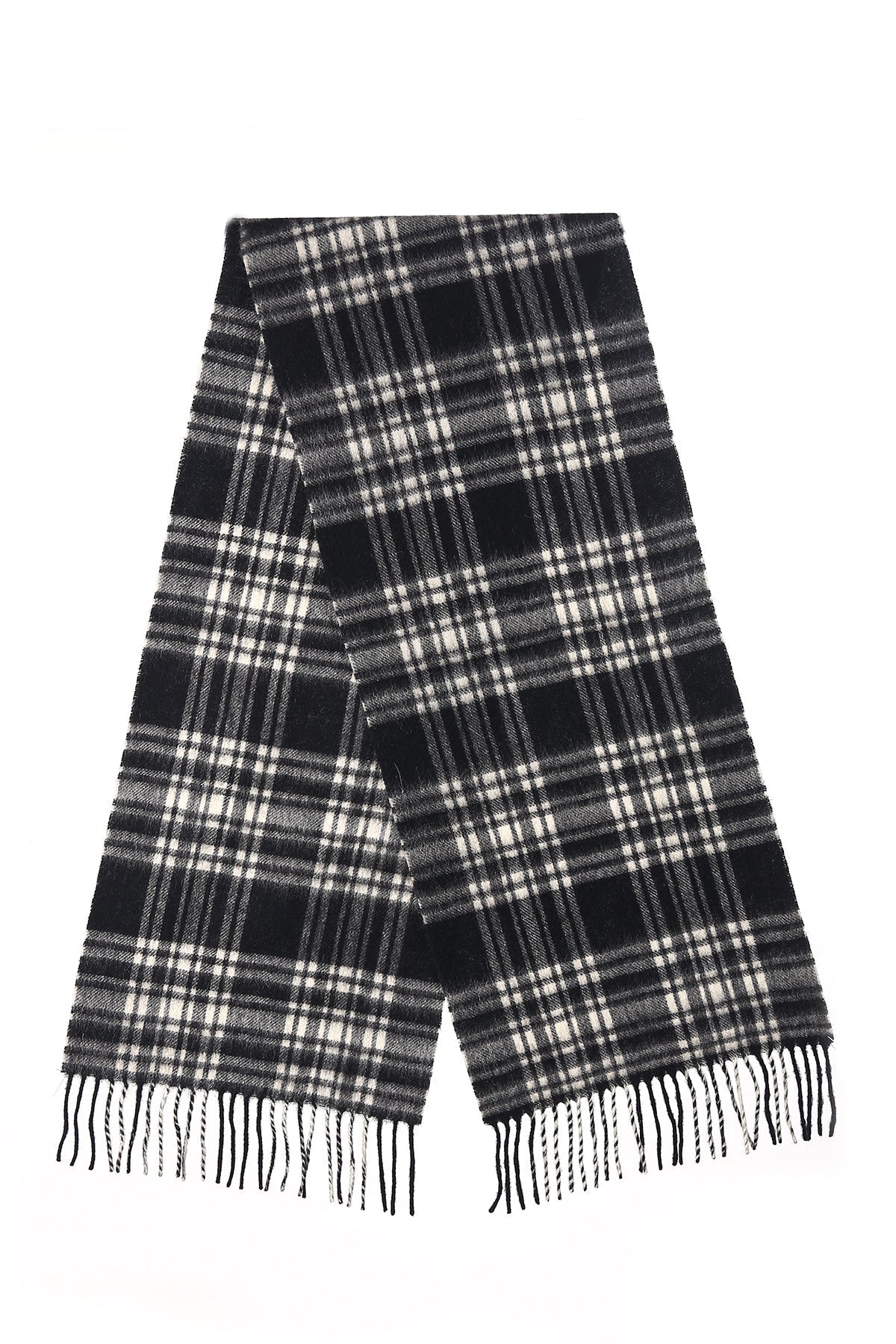 Children's Cashmere Scarves Menzies Black and White Clan