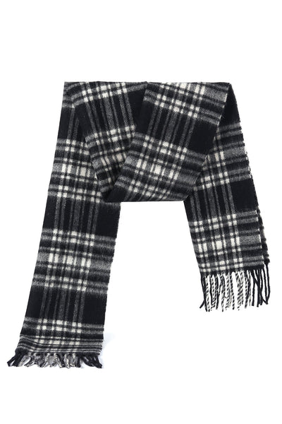 Lucchi Italy Cashmere Scarves Menzies Black and White Clan