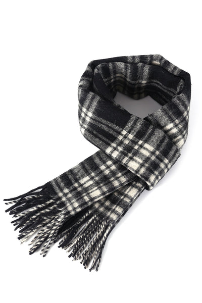Lucchi Italy Cashmere Scarves Menzies Black and White Clan