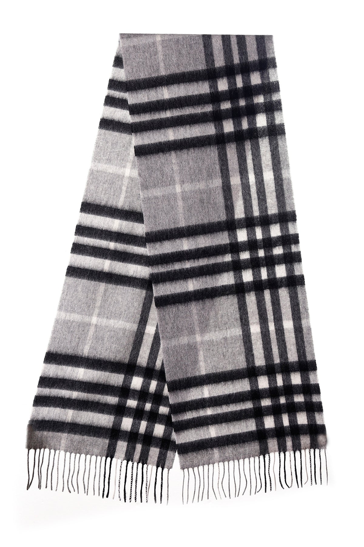 100% Pure Children's Cashmere Designer Scarf Iconic DC Classic Grey