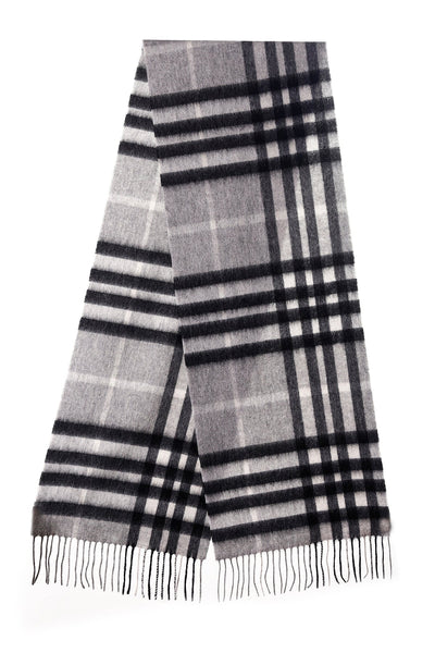 100% Pure Children's Cashmere Designer Scarf Iconic DC Classic Grey